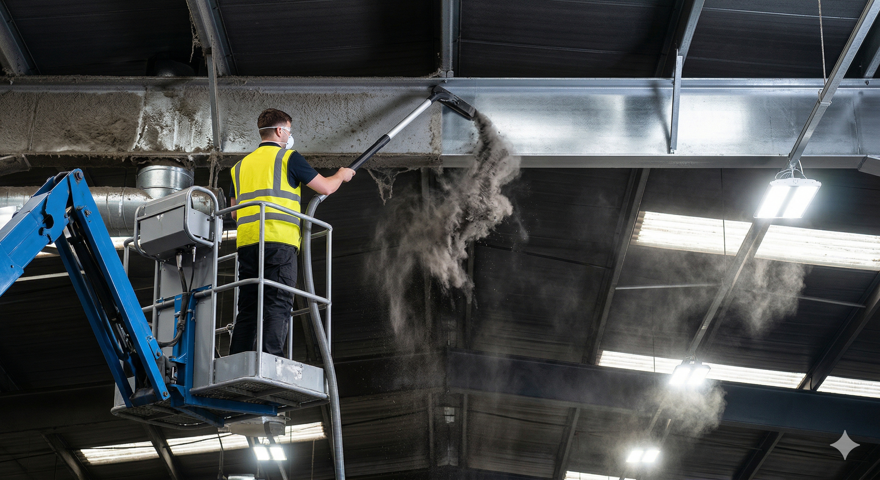 High level cleaning in progress