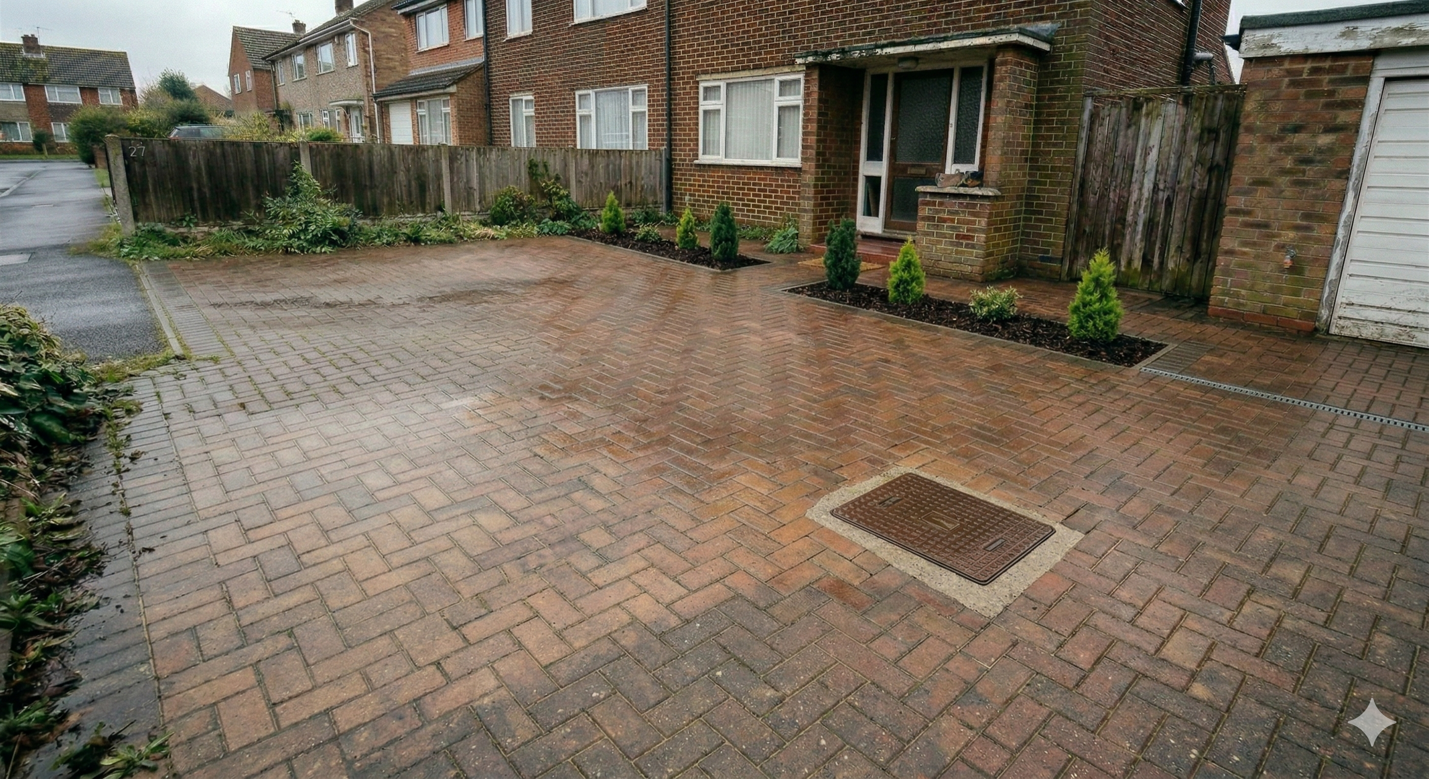 Driveway and patio cleaning after